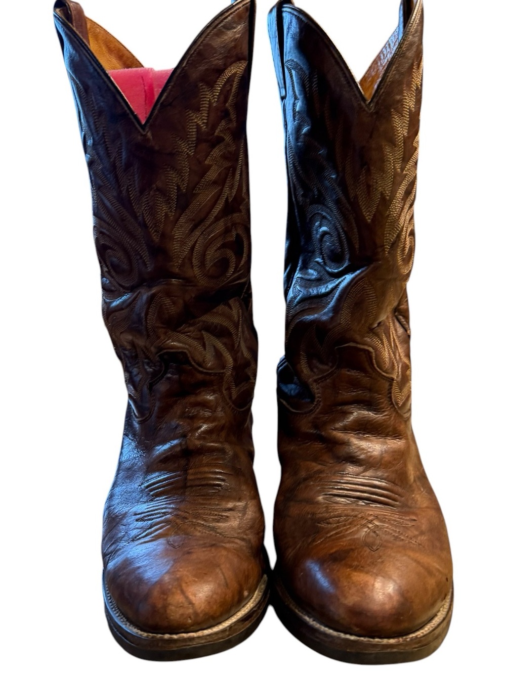 Justin Boots Mens 12EE Classic Brown Leather Western Cowboy Boot